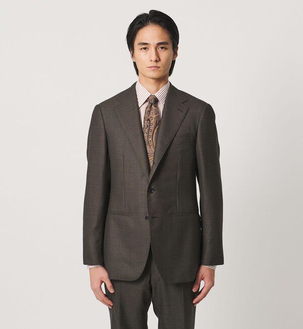 UNITED ARROWS「ブラウン バーズアイ シングル 3ボタン スーツ MCーMODEL」|スーツ|