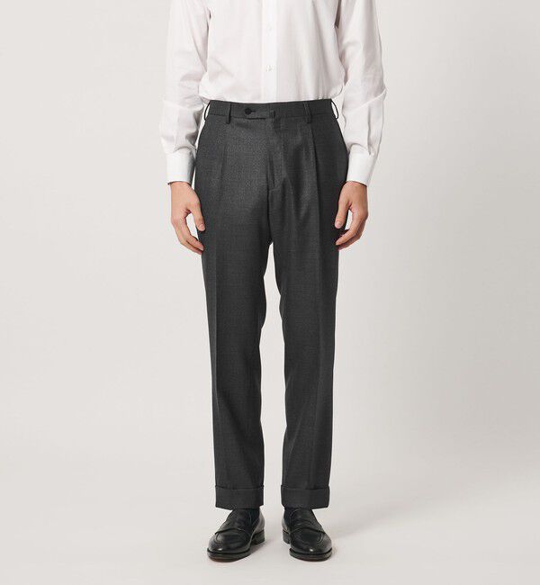 UNITED ARROWS「グレー シャークスキン シングル 3ボタン スーツ SーMODEL ヨコストレッチ 撥水」|スーツ|