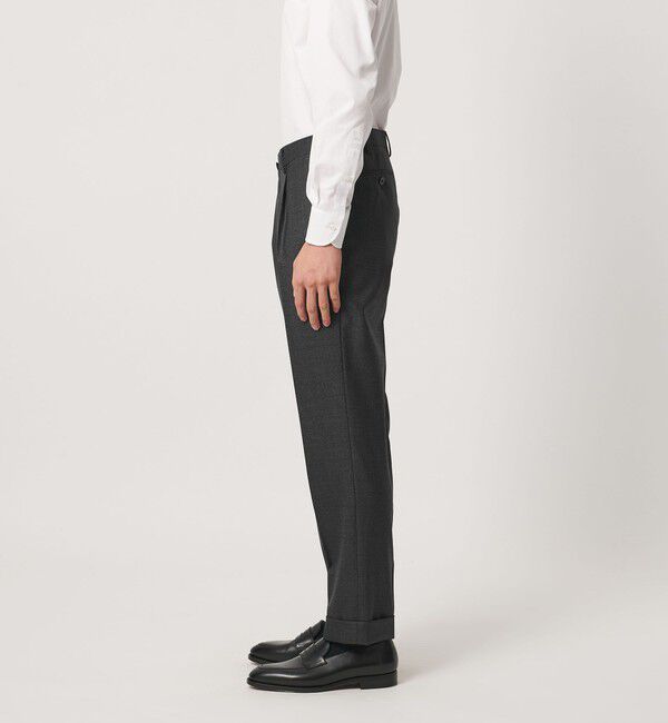 UNITED ARROWS「グレー シャークスキン シングル 3ボタン スーツ SーMODEL ヨコストレッチ 撥水」|スーツ|