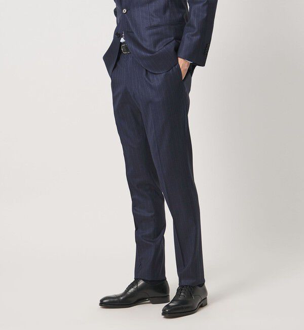 UNITED ARROWS「シャークスキン ストライプ シングル 3ボタン スーツ SーMODEL ヨコストレッチ 撥水」|スーツ|