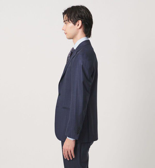UNITED ARROWS「シャークスキン ストライプ シングル 3ボタン スーツ SーMODEL ヨコストレッチ 撥水」|スーツ|