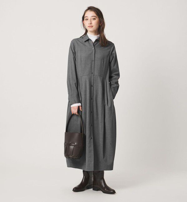 UNITED ARROWS「シャツ ロング ワンピース ‐ウォッシャブル‐」|ワンピース|