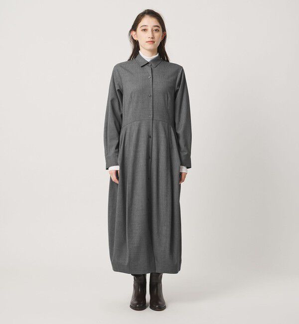 UNITED ARROWS「シャツ ロング ワンピース ‐ウォッシャブル‐」|ワンピース|