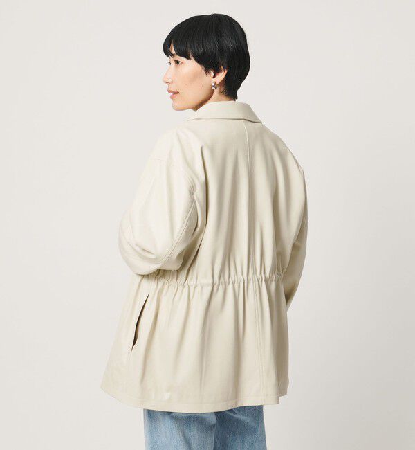 UNITED ARROWS「レザーライク シャツ ジャケット」|テーラードジャケット|