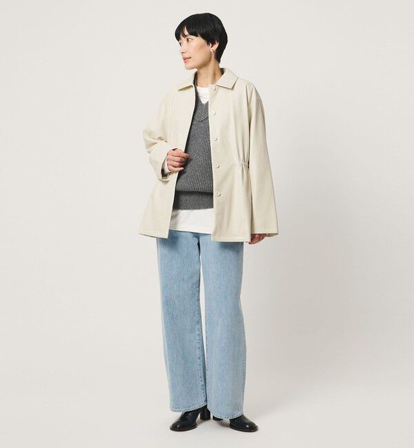 UNITED ARROWS「レザーライク シャツ ジャケット」|テーラードジャケット|