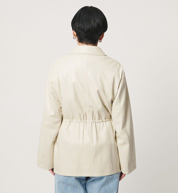 UNITED ARROWS「レザーライク シャツ ジャケット」|テーラードジャケット|