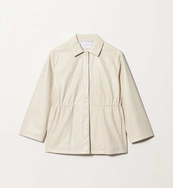 UNITED ARROWS「レザーライク シャツ ジャケット」|テーラードジャケット|