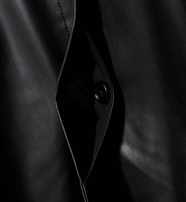 UNITED ARROWS「レザーライク シャツ ジャケット」|テーラードジャケット|