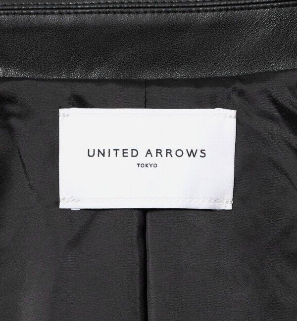 UNITED ARROWS「レザーライク シャツ ジャケット」|テーラードジャケット|