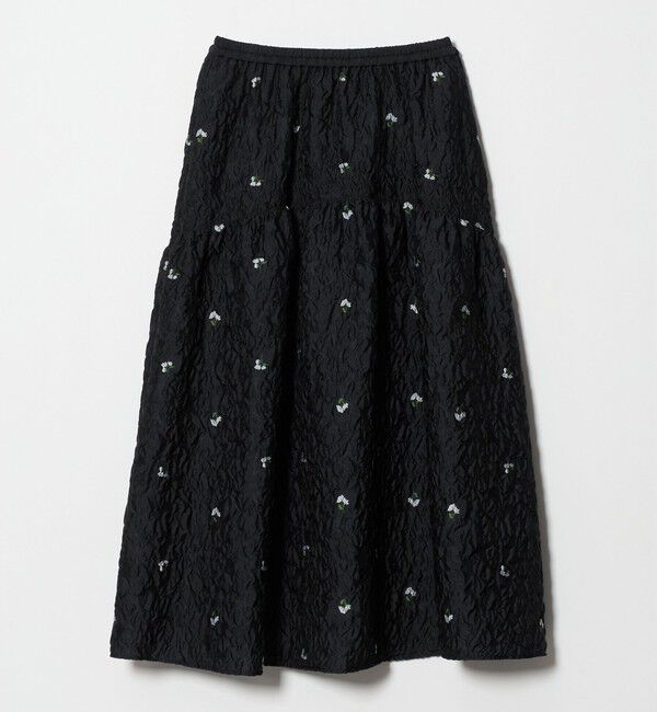 UNITED ARROWS「フクレ フラワー ジャガード スカート」|フレア|
