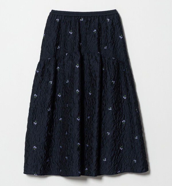 UNITED ARROWS「フクレ フラワー ジャガード スカート」|フレア|