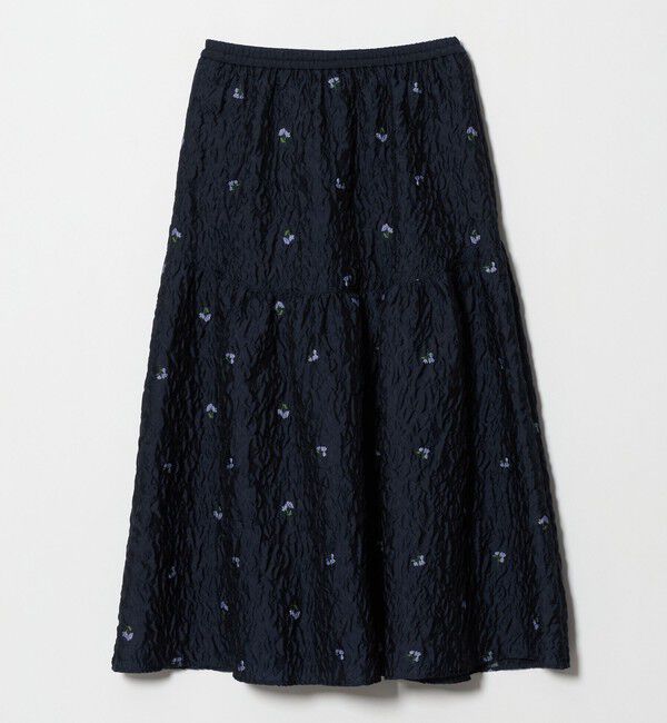 UNITED ARROWS「フクレ フラワー ジャガード スカート」|フレア|