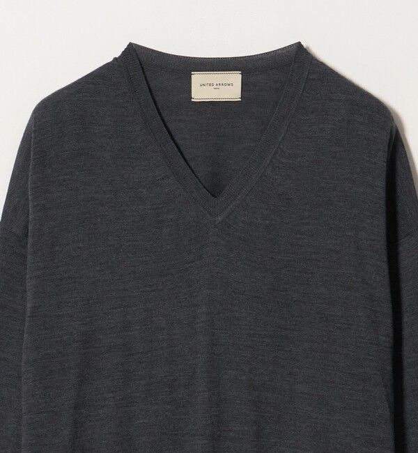 UNITED ARROWS「18G ウール Vネック ニット ‐ウォッシャブル‐」|ニット・セーター|