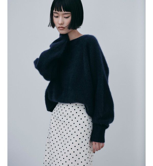 EMMEL REFINES「＜EMMEL REFINES＞EM FOX/NY/CA ボートネック ニットプルオーバー」|ニット・セーター|NAVY