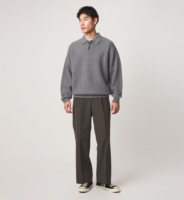 UNITED ARROWS green label relaxing「ハミルトンラムズウール ナイロン 長袖 ニットポロ」|ポロシャツ|