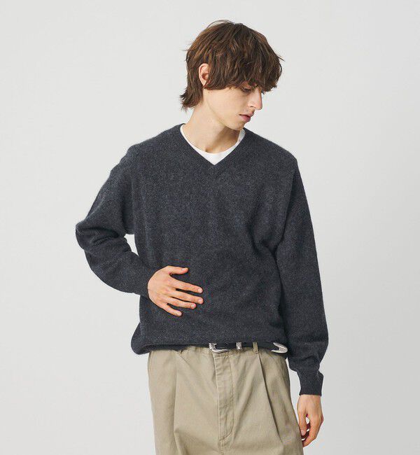BEAUTY&YOUTH UNITED ARROWS「ミンク フィニッシュ ウール Vネック ニット」|ニット・セーター|