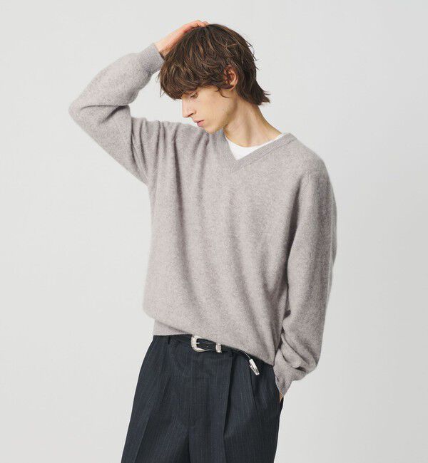 BEAUTY&YOUTH UNITED ARROWS「ミンク フィニッシュ ウール Vネック ニット」|ニット・セーター|