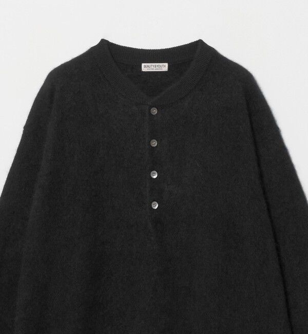 BEAUTY&YOUTH UNITED ARROWS「ミンク フィニッシュ ウール ヘンリーネック ニット」|ニット・セーター|