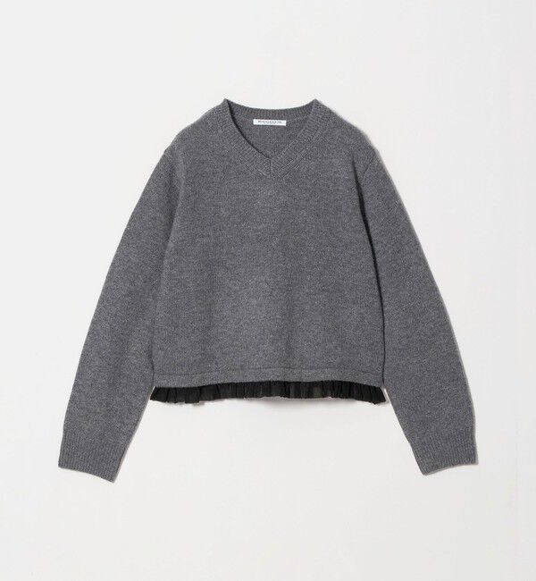 BEAUTY&YOUTH UNITED ARROWS「ドッキング Vネック ニットプルオーバー」|ニット・セーター|MD.GRAY