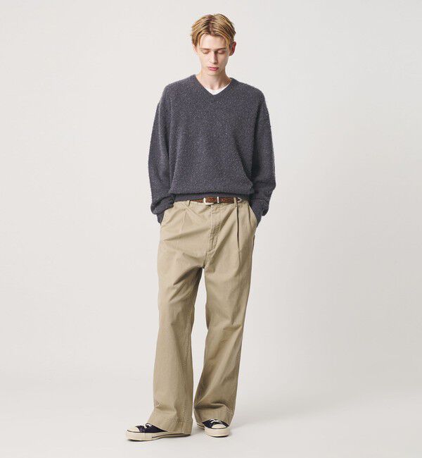 BEAUTY&YOUTH UNITED ARROWS「HI-LINE カシミヤ ナッピング Vネック ニット」|ニット・セーター|