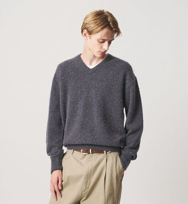 BEAUTY&YOUTH UNITED ARROWS「HI-LINE カシミヤ ナッピング Vネック ニット」|ニット・セーター|