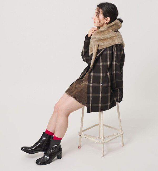 BEAUTY&YOUTH UNITED ARROWS「トライアングル フェイクファー インサート マフラー」|マフラー|