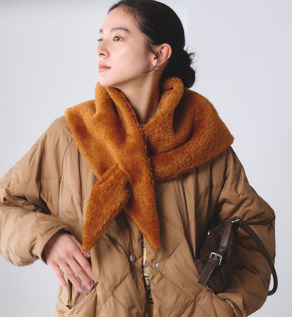 BEAUTY&YOUTH UNITED ARROWS「トライアングル フェイクファー インサート マフラー」|マフラー|