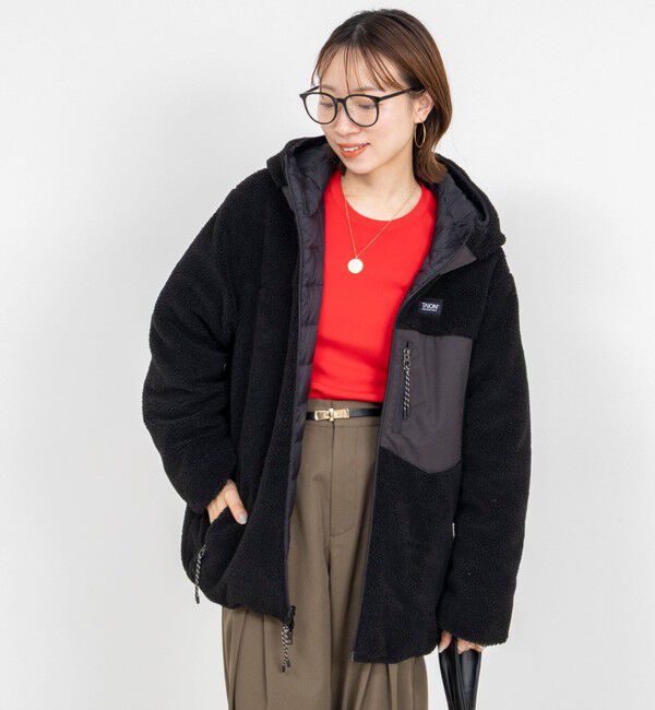 NOLLEY'S「【WEB＆一部店舗限定色アイテム】【TAION/タイオン】ボア&times;ダウンフードミドル(リバーシブル)」|ダウン|