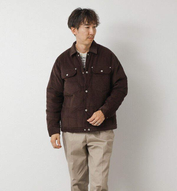 NOLLEY'S goodman「【TAION/タイオン】WORK TRUCKER CORDUROY DOWN JKT 26AW」|ブルゾン・スタジャン|
