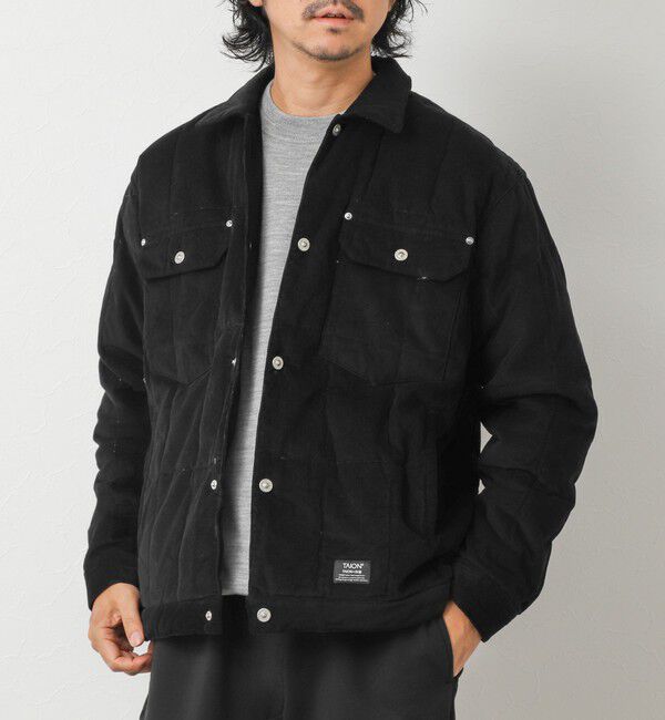 NOLLEY'S goodman「【TAION/タイオン】WORK TRUCKER CORDUROY DOWN JKT 26AW」|ブルゾン・スタジャン|ブラック