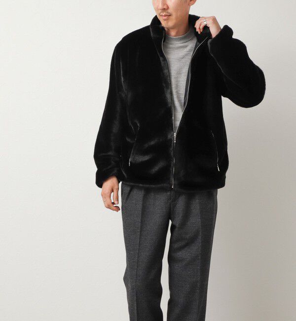 NOLLEY'S goodman「スタンドネック ファーフリースブルゾン 26AW」|ブルゾン・スタジャン|