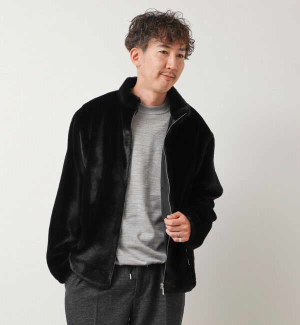NOLLEY'S goodman「スタンドネック ファーフリースブルゾン 26AW」|ブルゾン・スタジャン|