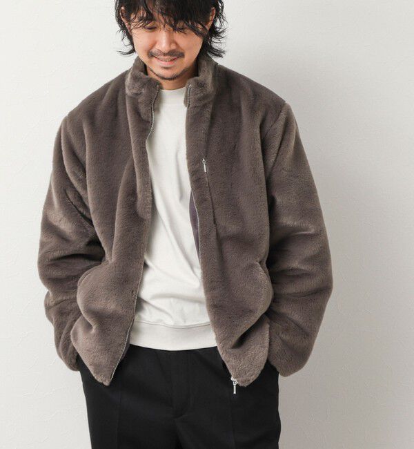 NOLLEY'S goodman「スタンドネック ファーフリースブルゾン 26AW」|ブルゾン・スタジャン|