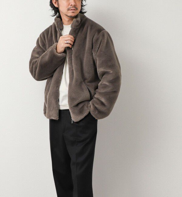 NOLLEY'S goodman「スタンドネック ファーフリースブルゾン 26AW」|ブルゾン・スタジャン|