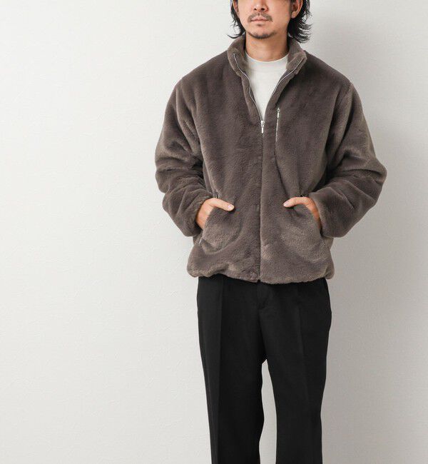 NOLLEY'S goodman「スタンドネック ファーフリースブルゾン 26AW」|ブルゾン・スタジャン|