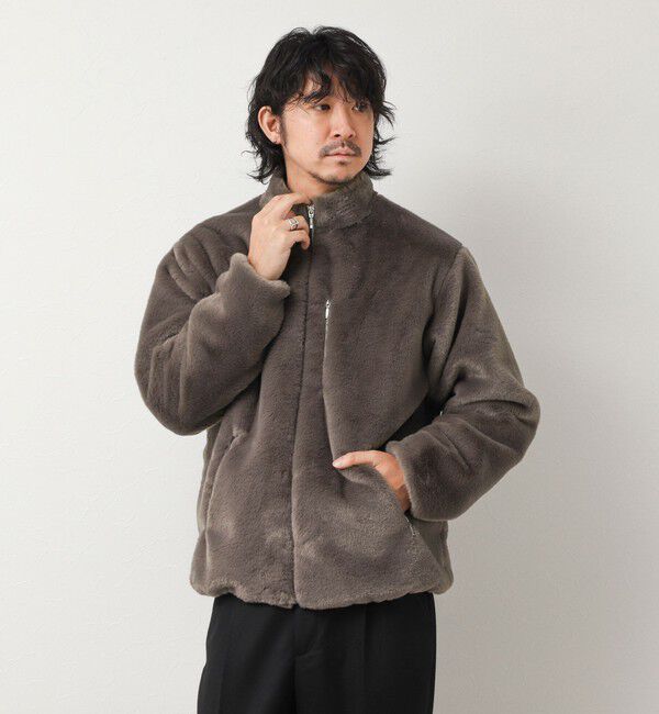NOLLEY'S goodman「スタンドネック ファーフリースブルゾン 26AW」|ブルゾン・スタジャン|