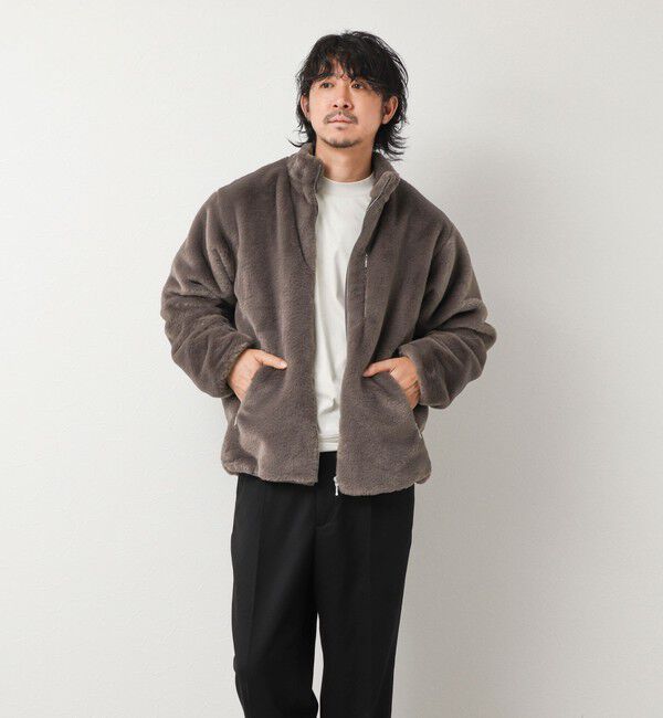 NOLLEY'S goodman「スタンドネック ファーフリースブルゾン 26AW」|ブルゾン・スタジャン|