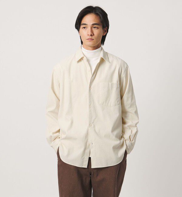 UNITED ARROWS「コーデュロイ レギュラーカラー シャツ」|シャツ・ブラウス|OFF WHITE
