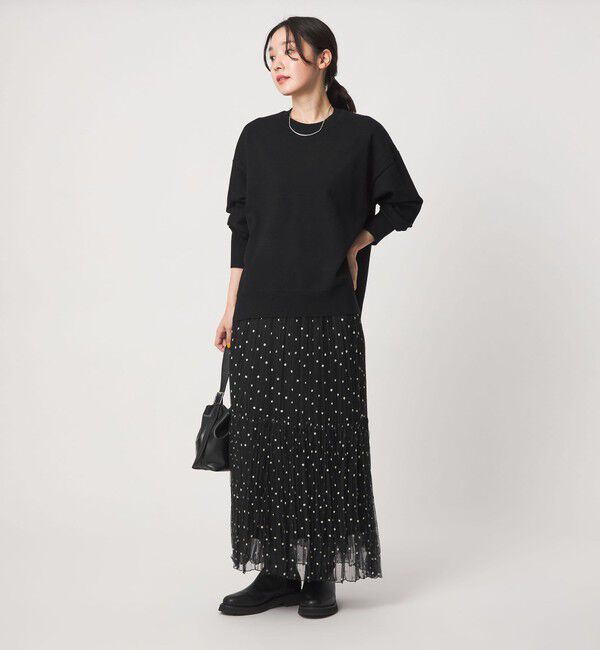 UNITED ARROWS green label relaxing「［size SHORT/TALLあり］2WAY シシュウ チュール スカート」|フレア|