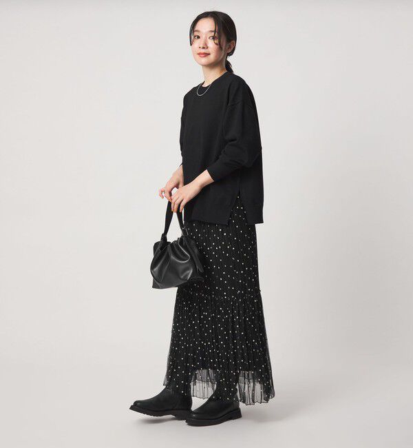 UNITED ARROWS green label relaxing「［size SHORT/TALLあり］2WAY シシュウ チュール スカート」|フレア|