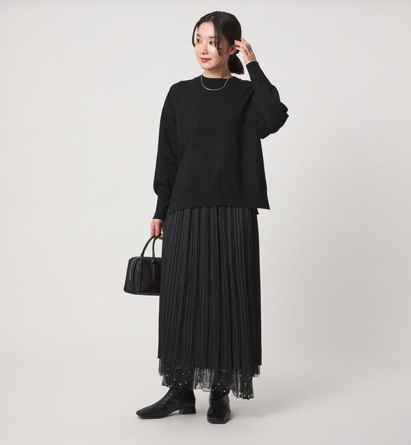 UNITED ARROWS green label relaxing「［size SHORT/TALLあり］2WAY シシュウ チュール スカート」|フレア|
