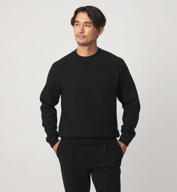 UNITED ARROWS green label relaxing「【WEB限定】JUST fit ミドルゲージ モックネック ニット」|ニット・セーター|