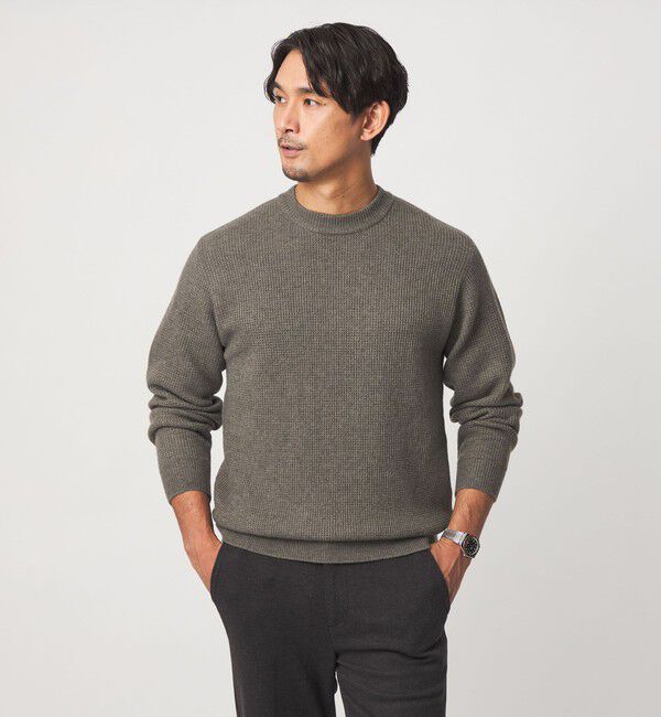UNITED ARROWS green label relaxing「【WEB限定】JUST fit ミドルゲージ モックネック ニット」|ニット・セーター|OLIVE