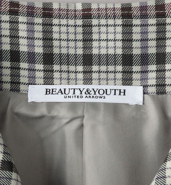BEAUTY&YOUTH UNITED ARROWS「ステンカラー チェックコート」|ステンカラーコート|