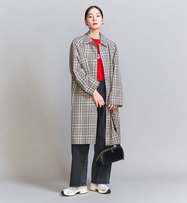 BEAUTY&YOUTH UNITED ARROWS「ステンカラー チェックコート」|ステンカラーコート|