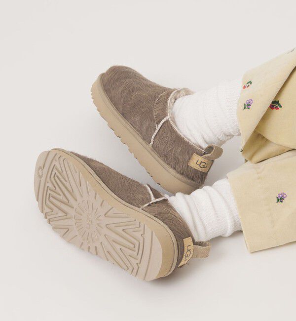 BEAUTY&YOUTH UNITED ARROWS「【国内EXCLUSIVE】＜UGG＞クラシック マイクロ ブーツ カーフヘアー/スリッポン」|ショートブーツ|