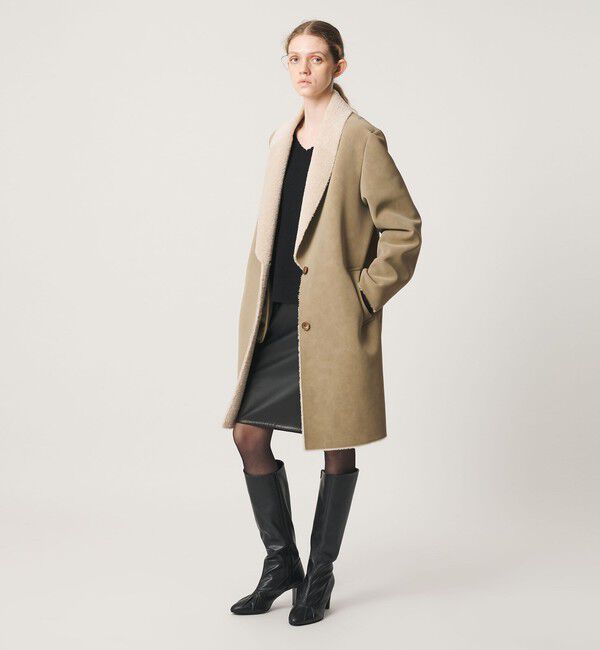 ATTISESSION「＜ATTISESSION＞ムートンライク コート」|その他|BEIGE