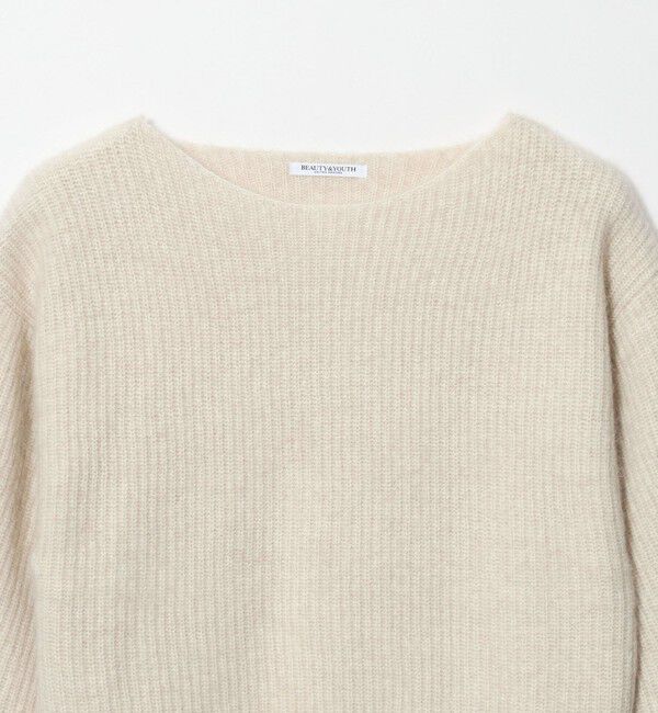 BEAUTY&YOUTH UNITED ARROWS「フォックスブレンド ボリュームスリーブ ボートネックニットプルオーバー」|ニット・セーター|