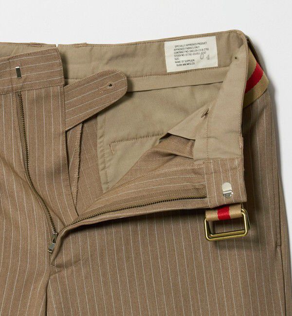 BEAUTY&YOUTH UNITED ARROWS「【別注】＜BURK＞ベルトパンツ ベージュ」|チノ|