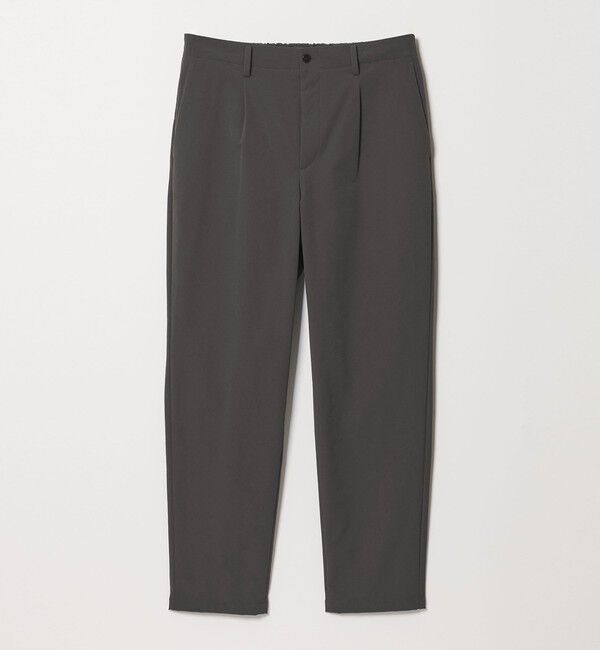 BEAUTY&YOUTH UNITED ARROWS「KOMATSU PACK URK 1プリーツ テーパード パンツ NO.5 ストレッチ セットアップ対応 裏起毛」|チノ|DK.GRAY